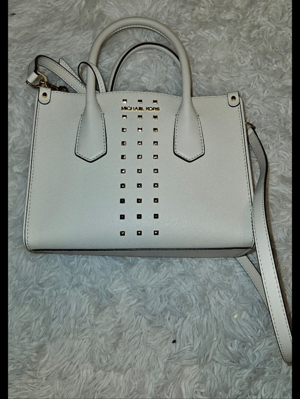 Michael Kors White Studded Purse